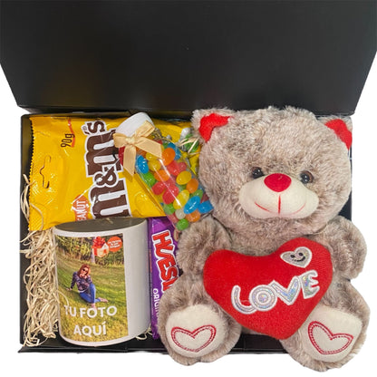Caja de Regalo Personalizada Taza y Peluche