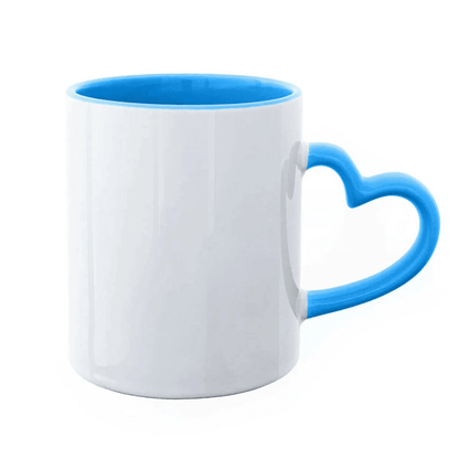 Taza con Asa en Forma de Corazón Personalizada