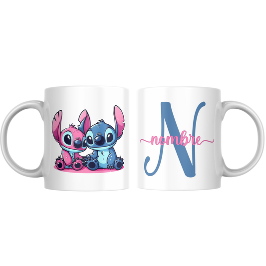 Taza personalizada de Stitch con nombre – regalo original